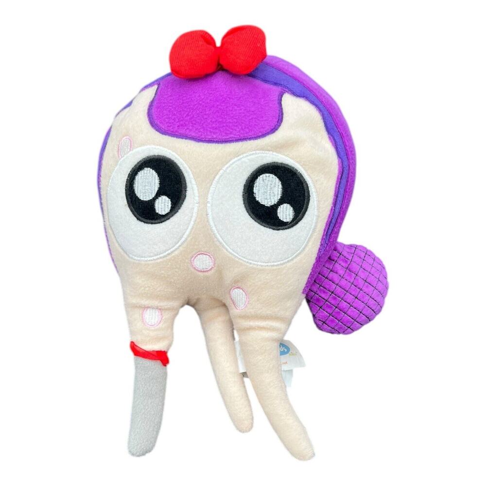 Rare Aquapod Aqua Pod Purple‎ Red Bow 10" KIKA Madcap Plush Stuffed Toy 2007